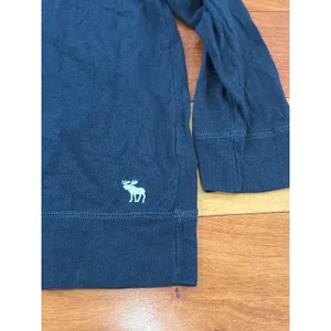 Abercrombie & Fitch Pullover Top Womens Navy Blue Raglan Sleeve L‎ thumbnail 2