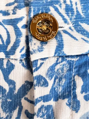 Lilly Pulitzer Callahan Shorts Blue White Print Women’s Size 0 5” Inseam thumbnail 3