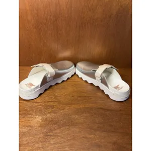 Sorel Viibe Metallic Silver Sea Salt Platform Clogs sz 11 Futuristic Chunky thumbnail 8