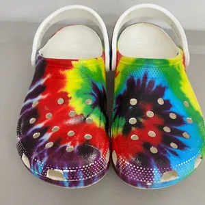 Crocs‎ Classic Solar Rainbow Clogs W7 M5 Tie Dye Slip On Festival Hippie Pride thumbnail 2