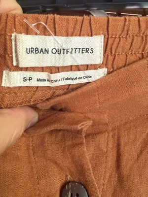 Urban Outfitters Linen Button Front Maxi Skirt Rust Brown Size Small thumbnail 3