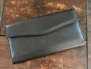 Buxton Black Leather Wallet W/Checkbook Holder thumbnail 2