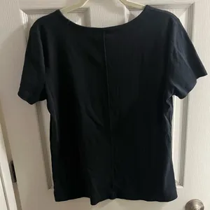 Ann Taylor Black Short Sleeve Tee thumbnail 4