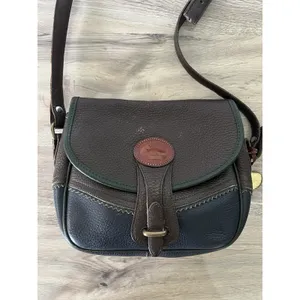 Vintage Dooney & Bourke Teton Collection All-Weather Leather saddle bag Brown thumbnail 8