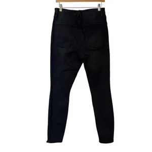 Good American Good Waist Jeans Womens 32‎ Black High Rise Skinny Distressed thumbnail 7