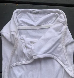 Hollister White Ribbed Halter Bodysuit thumbnail 4
