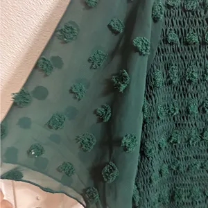 Elegant Dark Green V-neck Ruched Dress XL thumbnail 4