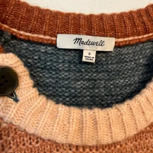 Madewell Wool and Alpaca Blend Sweater S Ombre Earthy Coastal Sunset Textured thumbnail 2