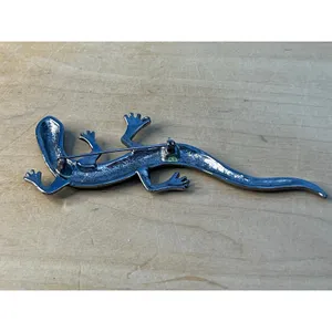 Vintage Lizard Brooch Pin Silver Tone Whimsigoth Southwestern Boho thumbnail 5