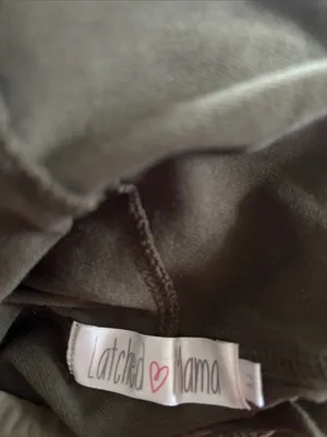 Latched Mama Nursing Hoodie Sz M Olive Green Pouch Pocket Stretch Long Sleeve thumbnail 6