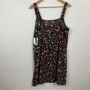 BP. Easy Tank Black Tulip Floral Mini Sleeveless Dress Size XL‎ thumbnail 3