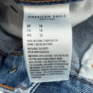American Eagle Strigid High Rise Distressed Denim‎ Shorts Blue Women Size 10 thumbnail 6