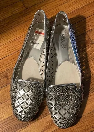Michael Kors silver flats  thumbnail 1