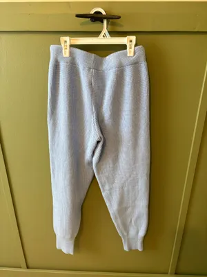 Light Blue Ribbed Knit Lounge Set Size L thumbnail 6