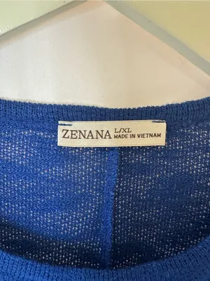 ZENANA Live Relaxed Blue Pocket Tee thumbnail 6