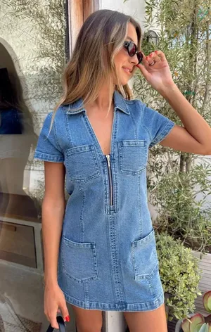 show me your mumu prescott mini dress tide thumbnail 1