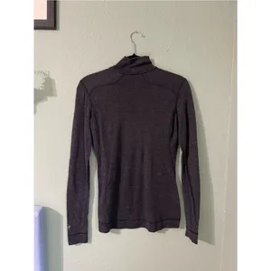 Women’s Smartwool 100% Merino Wool Long Sleeve Quarter Zip Base Layer Charcoal S thumbnail 5