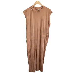 Free People FP Beach Mauve‎ Sleeveless Maxi Dress Side Slits Pockets Medium thumbnail 4