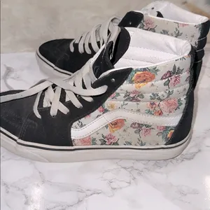 Unisex Vans Black and White High-Top Shoes thumbnail 8
