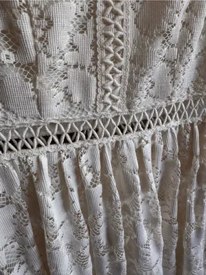 Altar'd‎ State Ivory Lace Fit & Flare Dress Boho Crochet Trim Size S thumbnail 5