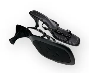 new Bandolino 𒀭 T Strap Kitten Heels Mules Sandals 𒀭 Black Leather 𒀭 10M 𒀭 SJP thumbnail 11