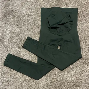 BLANQI Dark‎ Green Women’s Belly Support Maternity Leggings XL thumbnail 6
