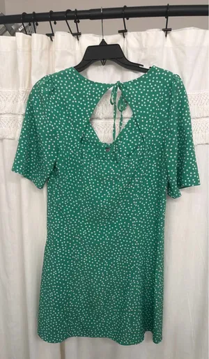 Pink Lily Green PolkaDot Dress thumbnail 2