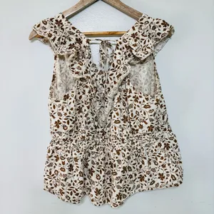 Old Navy Plus Size V Neck Flutter Sleeve Floral Print Blouse Size 2X thumbnail 5
