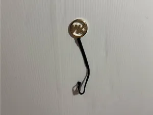 Michael Kors Black Strap Gold MK Medallion Key/Bag Charm thumbnail 2