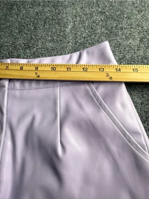 TCEC Women’s Smqll Lilac High-Waist pleather lined Shorts thumbnail 4