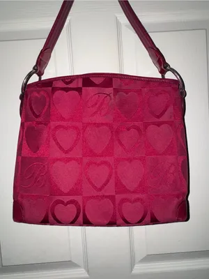 Brighton Red Heart Print Fabric Shoulder Bag thumbnail 2