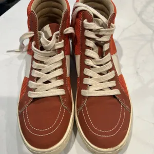 White Raven Women Bree Perforated Hi Top Orange Size 6.5 Shoes high tops skater thumbnail 2