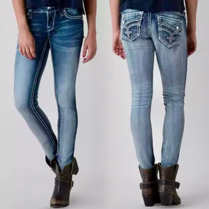 Rock Revival Barby Skinny Ankle Jeans Distressed Stretch Bling Size 34 thumbnail 12