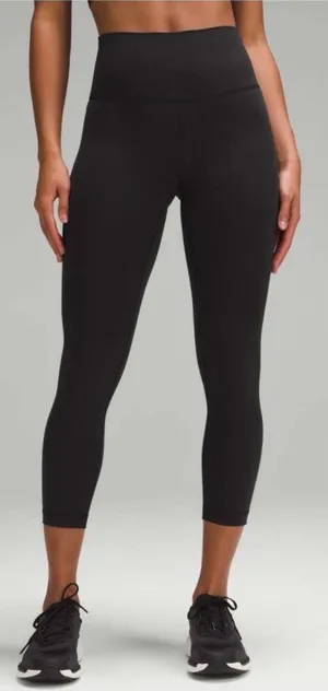 Lululemon Wunder Train Contour Fit High-Rise Crop 23"‎ Black Size 4 thumbnail 1