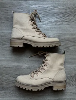 Women’s Taupe Cute Combat Boot thumbnail 1