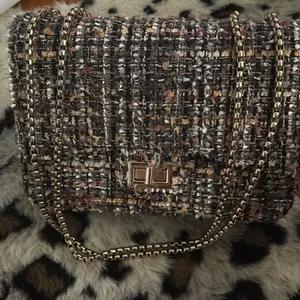 Aldo Brown Tan Crossbody Bag with Chain Strap thumbnail 1