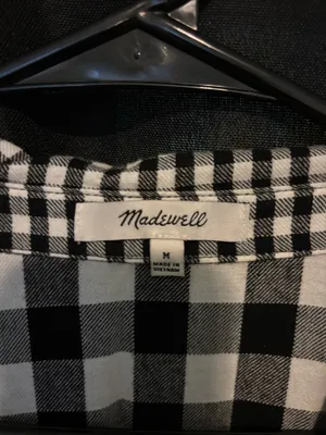 Madewell Cropped Flannel Top thumbnail 3