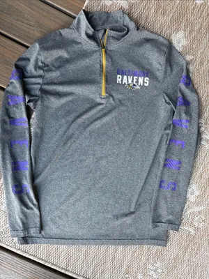 NFL Baltimore Ravens Heather Gray Team Apparel Shirt with Black Tag thumbnail 1