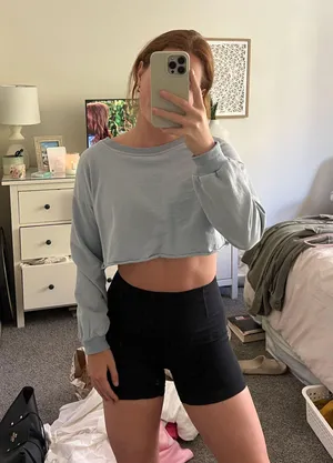 light blue crop top thumbnail 3