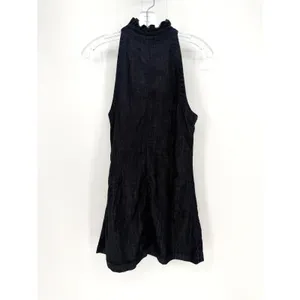 7 For All Mankind Mini Denim Dress Womens M Blue Ruffle Halter Western Preppy thumbnail 7