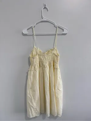 NWT aerie yellow cotton milkmaid sundress thumbnail 7
