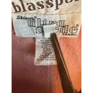 Vintage Blassport Bill Blass Ultrasuede Skirt 10 Pink A Line Midi 70s 80s Retro thumbnail 6