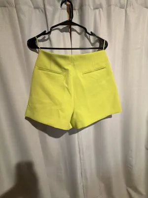 Zara Neon Lime Wrap-Front Skort thumbnail 3