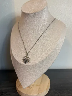 Handmade Silver Floral Sun Necklace thumbnail 4