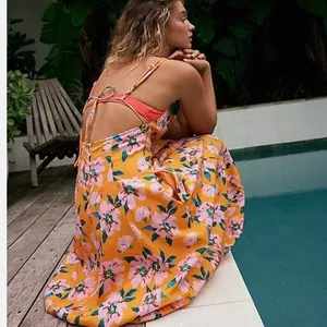 Free People Yellow Floral Maxi Dress thumbnail 2