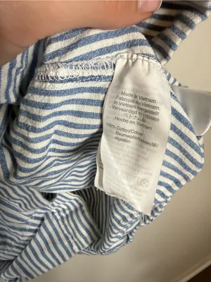 Madewell Tie Palisade Button-Front Midi Skirt in Pilar Stripe Blue White Size 8 thumbnail 8