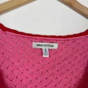 Urban Outfitters Gabriella Fly-Away Knit Babydoll Top Red Pink thumbnail 5