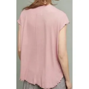Anthropologie Saturday Sunday Ribbed Faux Wrap Flutter Top Size Medium‎ thumbnail 6