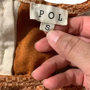 POL women's oversized small blouse, cream and brown thumbnail 5