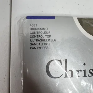 Vtg Christian Dior Panty Hose Stockings Nylons Olive Size 2 Fits 110 140 lbs USA thumbnail 3